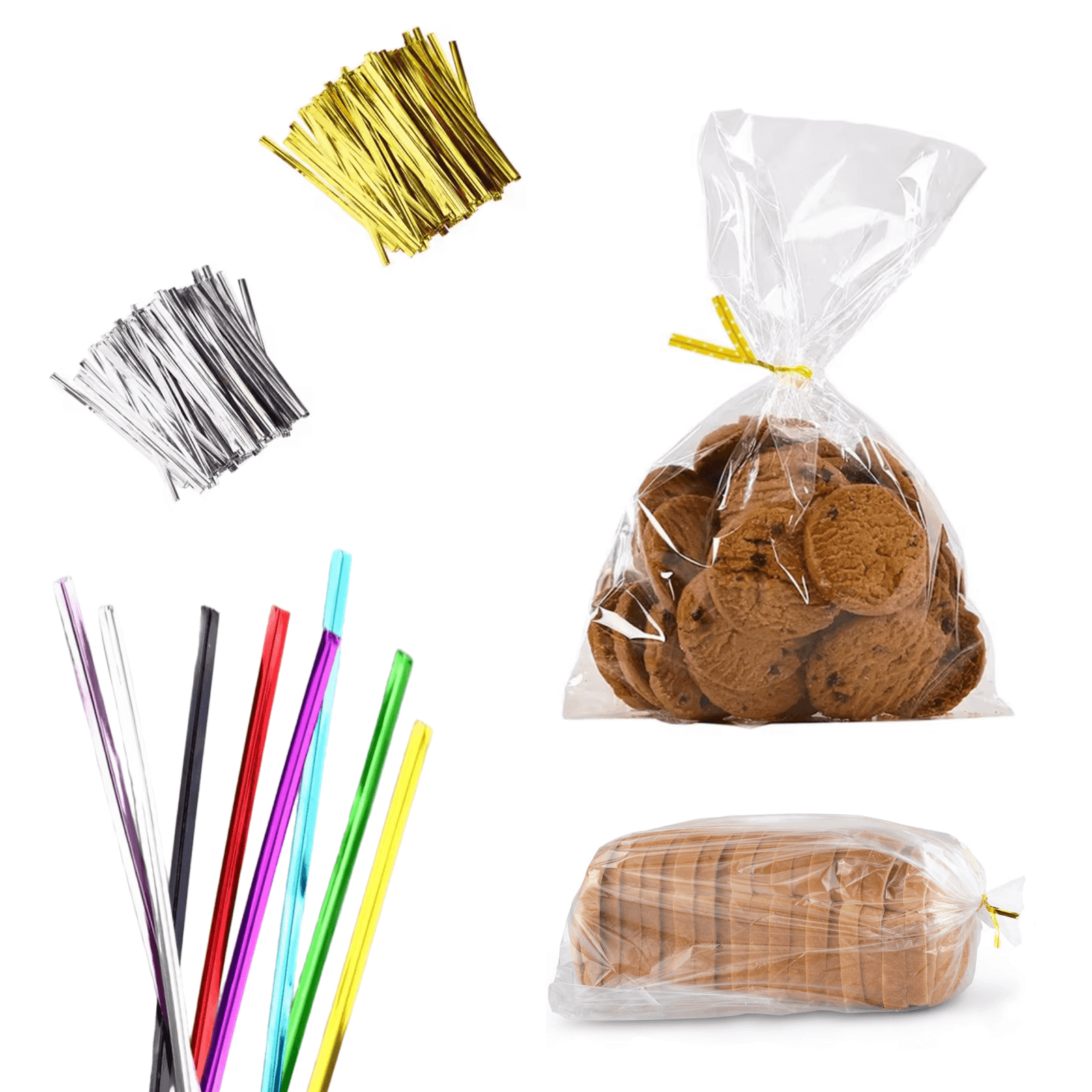 CLENE PACK Twist Ties for Bread Bags – 4”, Durable, Flexible, Reusable Wire Ties for Secure Food Packaging, 1000 Pack