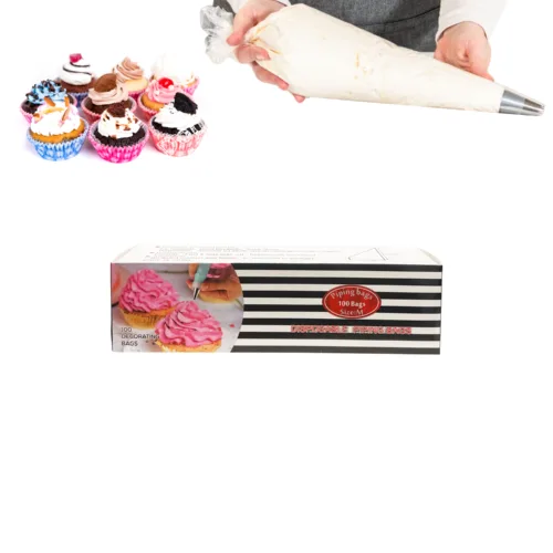 CLENE PACK Piping Bags – Disposable, Heavy-Duty, Non-Slip Grip, Food-Grade Pastry Bags for Baking & Decorating, Bulk Pack