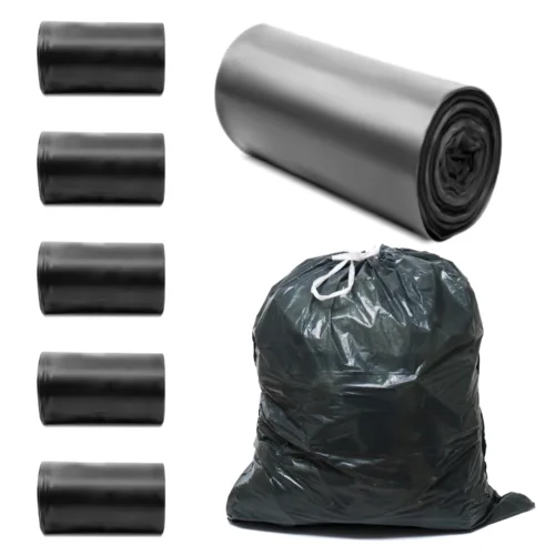 CLENE PACK 80% Recycled Plastic Trash Bags – 26 & 40 Gallon, Heavy-Duty, Leak-Resistant, Eco-Friendly, Bulk Pack