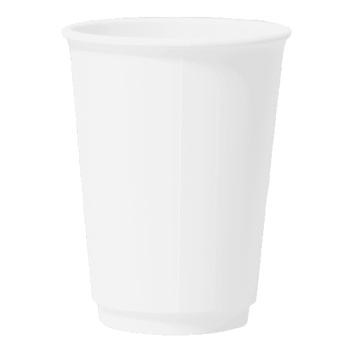 CLENE PACK Double-Layer Coffee Cups – 12oz White, Heat-Resistant, Leak-Proof Disposable Hot Cups, 500 Pack