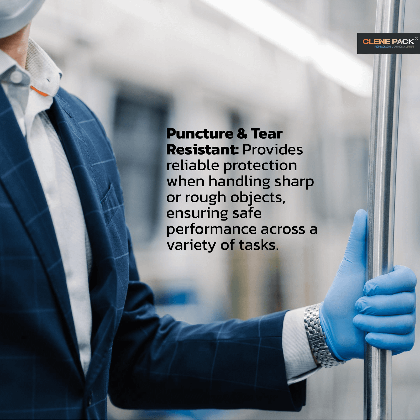 CLENE PACK Nitrile Gloves – 9'' Sky Blue, Small to XL, Disposable, Powder-Free, Latex-Free, Heavy-Duty, 1000 Pack - Image 4
