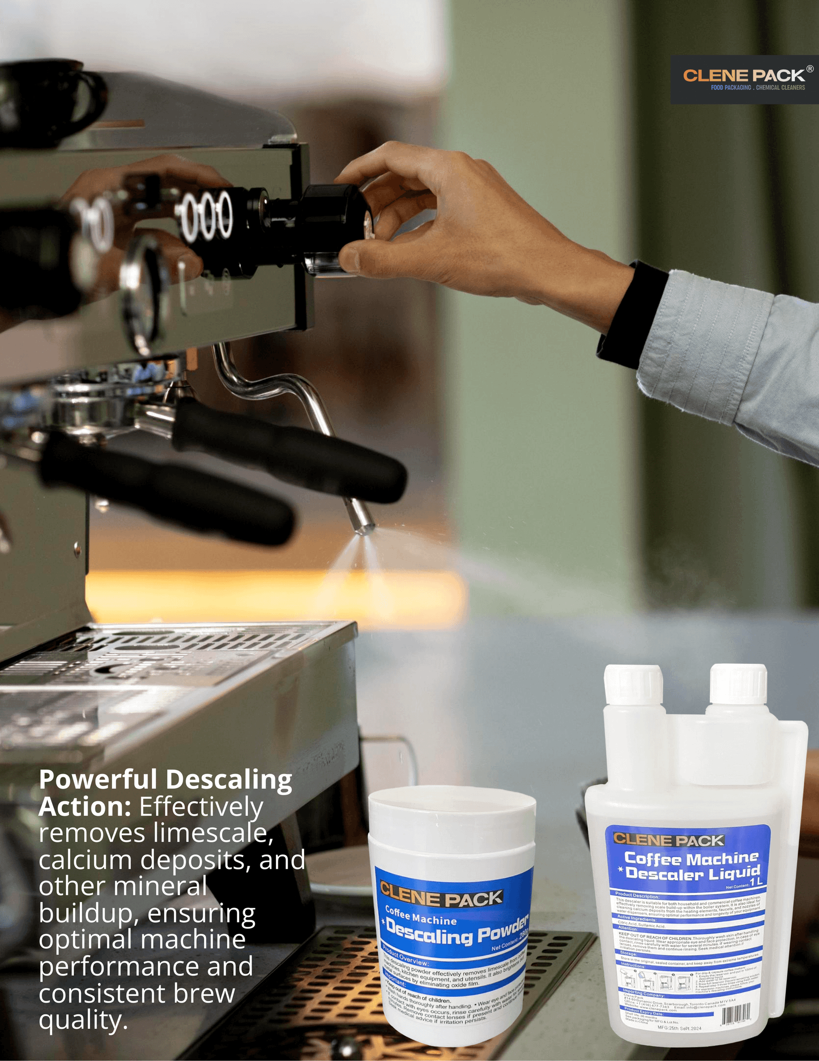 CLENE PACK Coffee Machine & General Descaler Liquid – 33oz (1000ml) Pack of 12, Fast-Acting, Removes Limescale & Mineral Buildup, Universal Use - Image 3