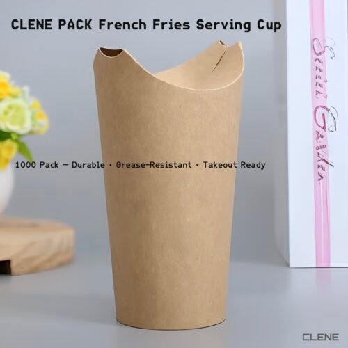 Alternative view of CLENE PACK French Fries Serving Cups – 16oz, Sturdy, Grease-Resistant, Disposable Takeout Fry Holders, 500