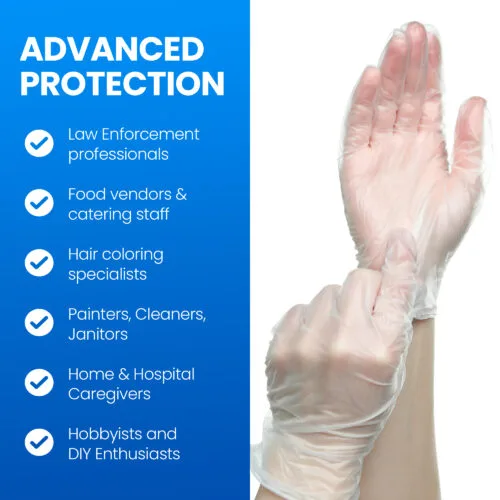 Alternative view of CLENE PACK Clear Vinyl Gloves – Large, Disposable, Latex-Free, Powder-Free, Food-Safe, 1000 Pack