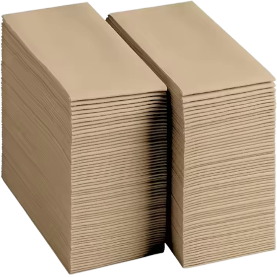 CLENE PACK Brown Dispenser Napkins – Recycled, Eco-Friendly, 8.3" × 6.3", 1-Ply Folded Napkins for Dispensers, 6000 Pack