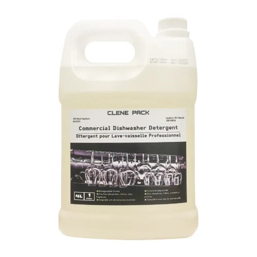 CLENE PACK 100% Natural Commercial Dishwasher Detergent – Synthetic-Free, 4-Ingredient Formula (4×1gallons)