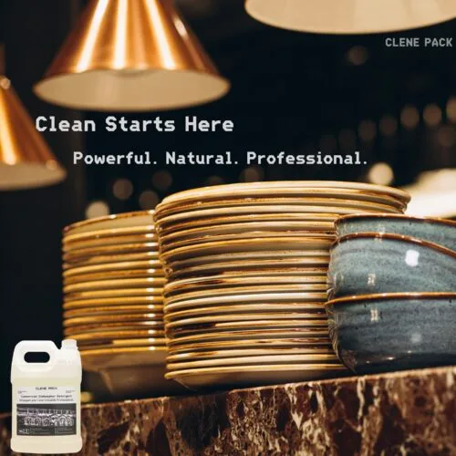 Alternative view of CLENE PACK 100% Natural Commercial Dishwasher Detergent – Synthetic-Free, 4-Ingredient Formula (4×1gallons)