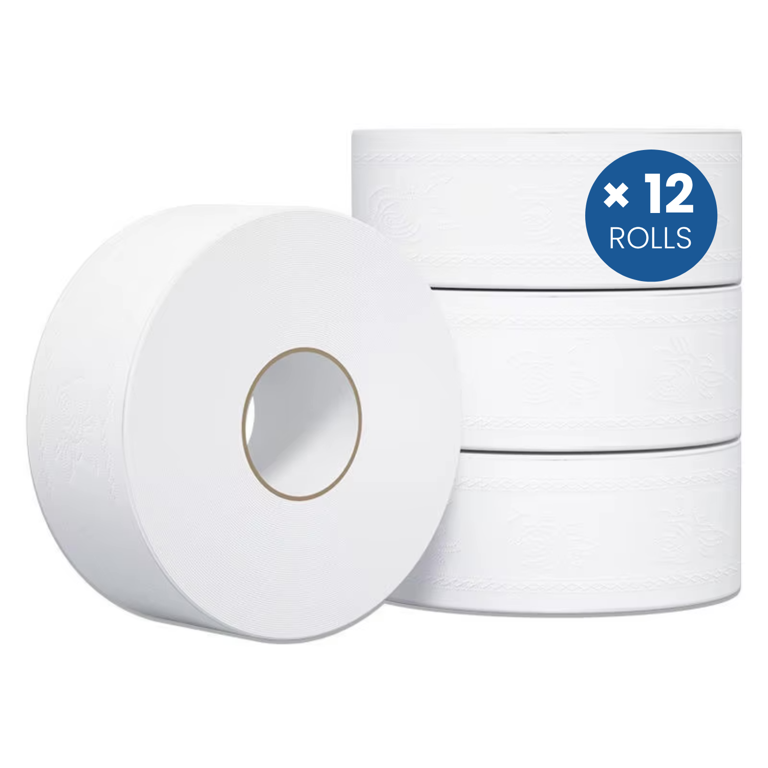 CLENE PACK Mini Jumbo Toilet Paper Roll – 3-Ply, 12×440ft Rolls, 850 Sheet per Roll, 8.8in Diameter (1 Mini Jumbo = 3 Mega Rolls) – Super Soft and Strong, Home & Commercial Use, Universal Fit