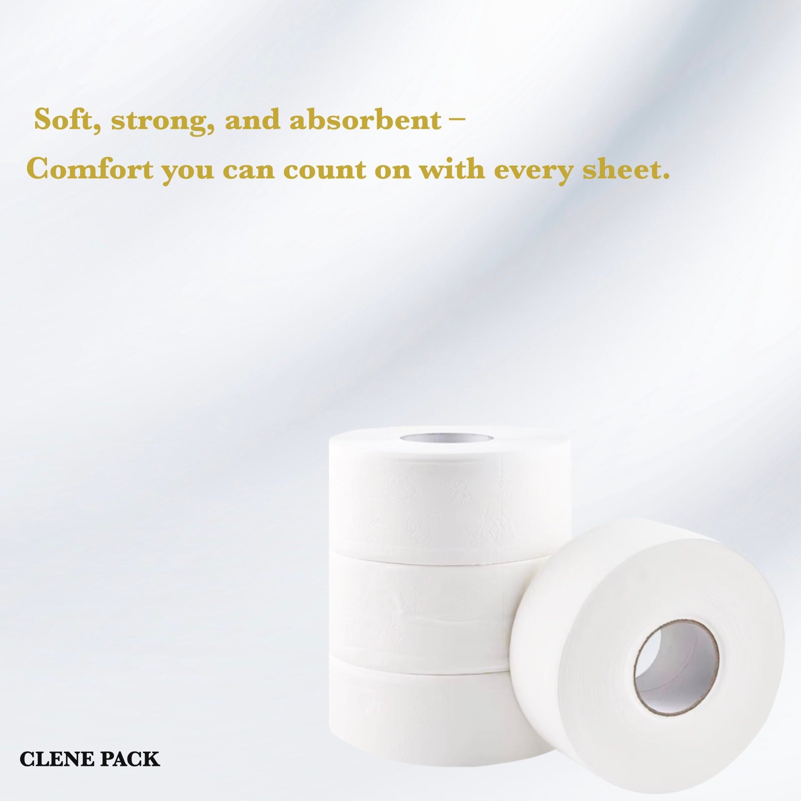 CLENE PACK Mini Jumbo Toilet Paper Roll – 3-Ply, 12×440ft Rolls, 850 Sheet per Roll, 8.8in Diameter (1 Mini Jumbo = 3 Mega Rolls) – Super Soft and Strong, Home & Commercial Use, Universal Fit - Image 3